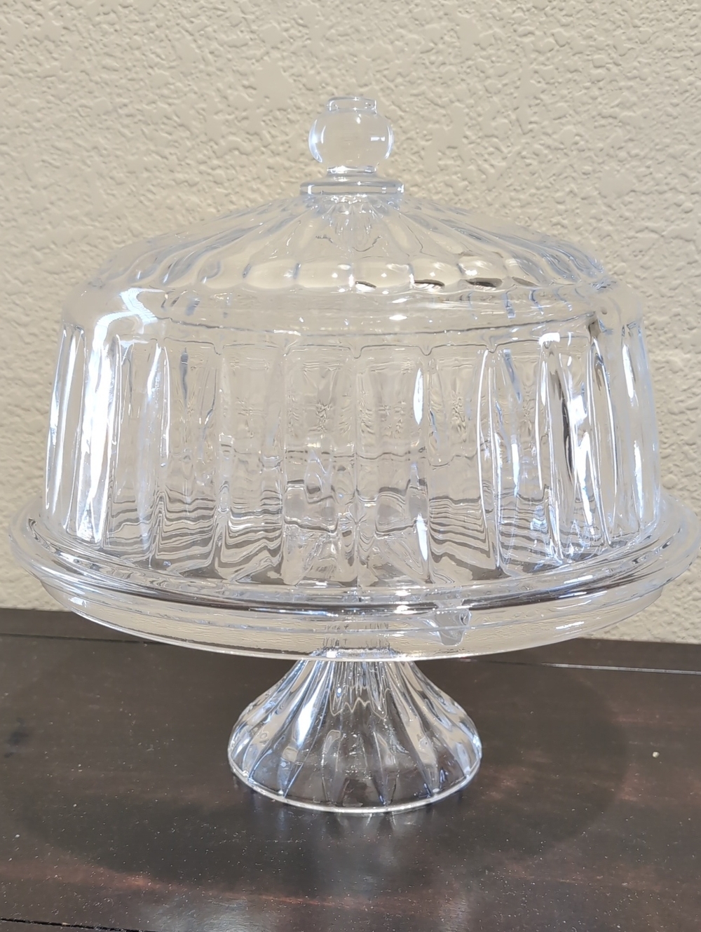 Shannon Lead Crystal Stratford 4 in 1 Cake Pedestal & Dome / Serving Plate Bowl